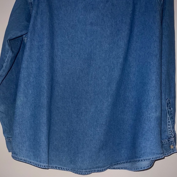 Nutcracker Y2K Corduroy Collar Denim Embroidered Button Down Christmas Santa - Picture 4 of 13